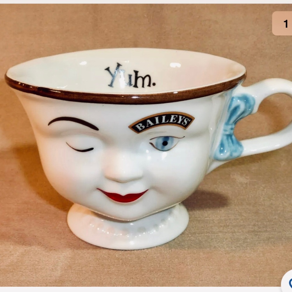 VTG Bailey One Mug Cup Irish Cream Winking Face